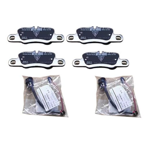 Genuine 4PCS Rear Brake Pads With 2 Induction Wires For Porsche Panamera 2010-2016